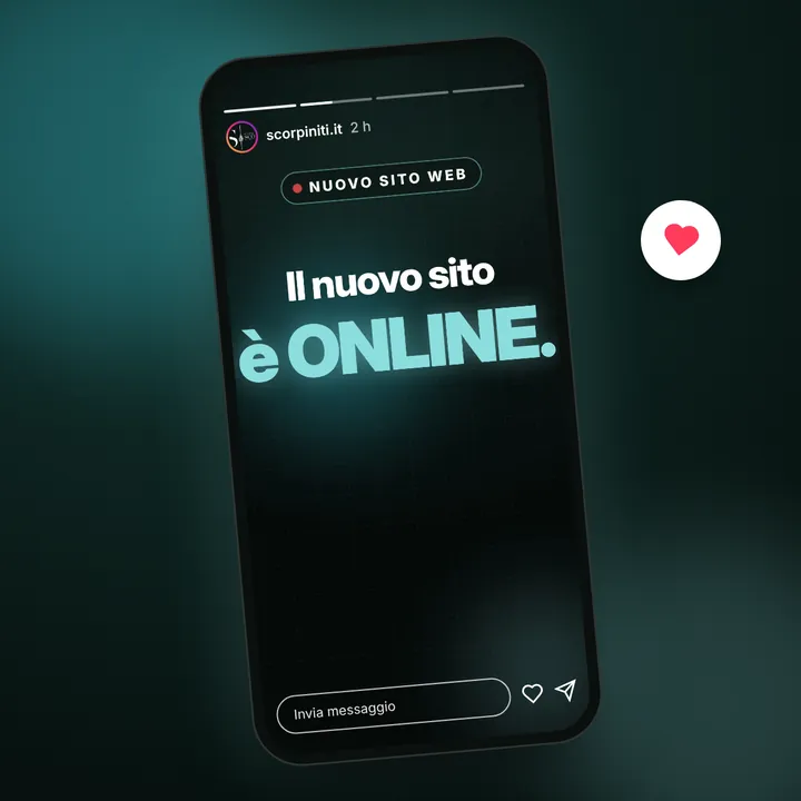 Storia Instagram per il lancio del nuovo sito dello Studio Tecnico Scorpiniti