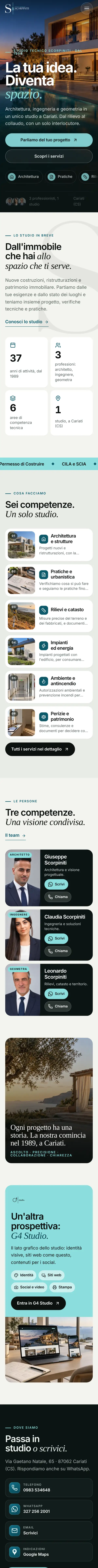 Anteprima del sito dello Studio Tecnico Scorpiniti su smartphone
